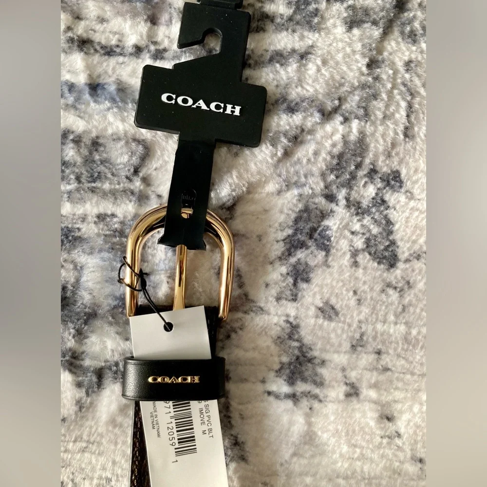 BUNDLE DEAl‼️ Coach Classic Belt Signature Canvas/Coach Pouch Signature Canvas - Picture 6 of 15